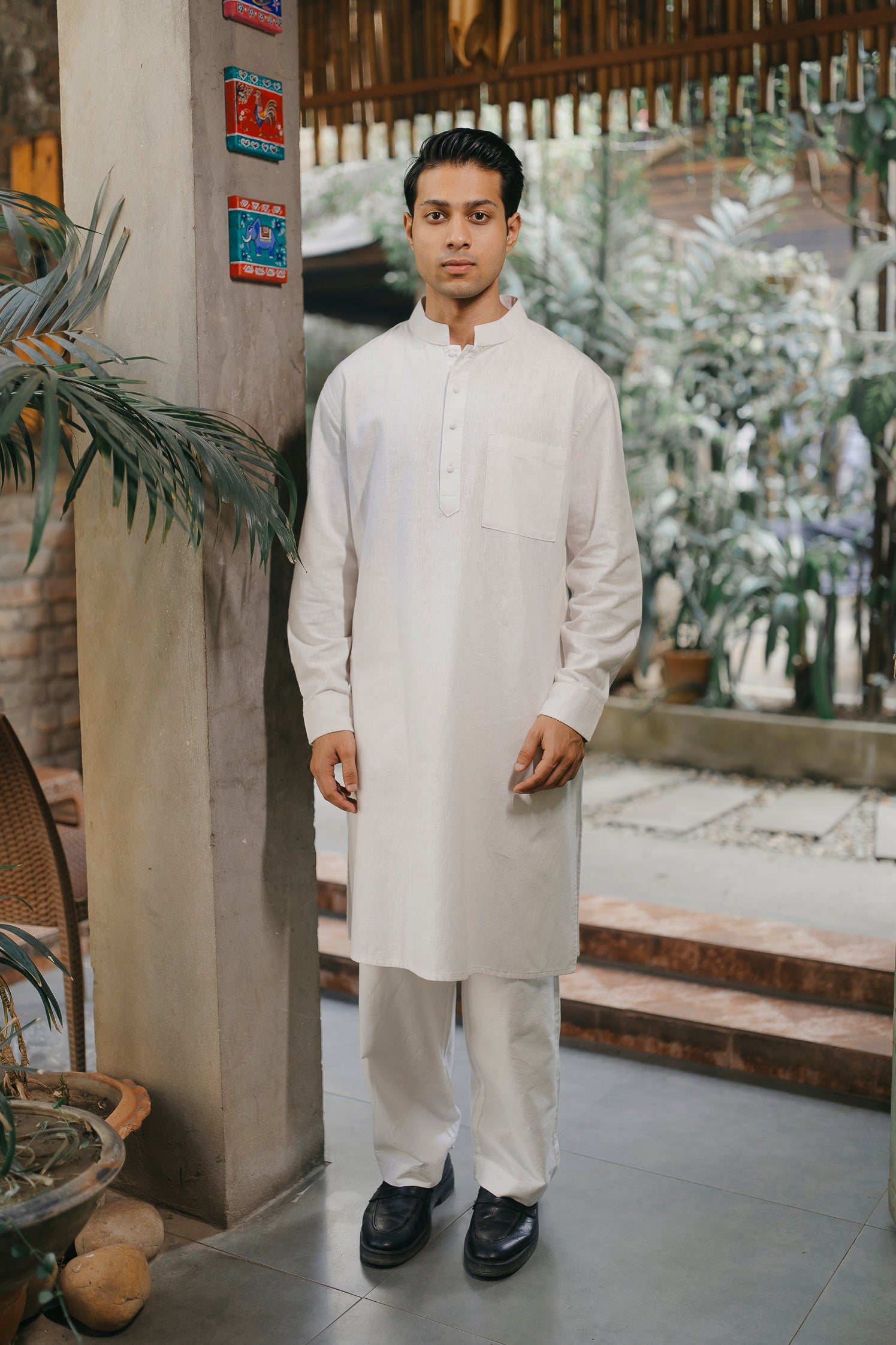 এজরান - ডার্ক অলিভ পাঞ্জাবি 