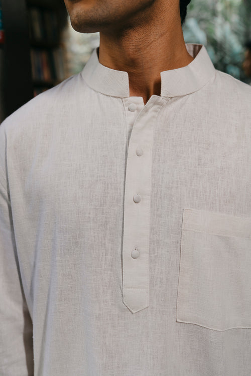 PRE ORDER- Fareez - Plain White Panjabi