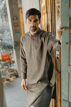 এজরান - ডার্ক অলিভ পাঞ্জাবি 