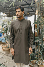 এজরান - ডার্ক অলিভ পাঞ্জাবি 