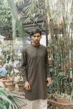 এজরান - ডার্ক অলিভ পাঞ্জাবি 