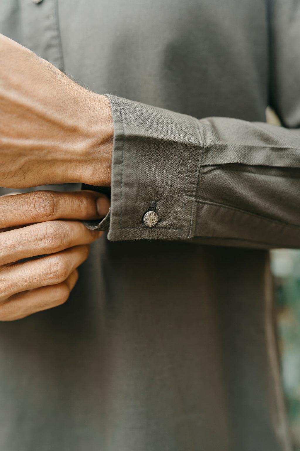 PRE ORDER- Yazeed - Dark Green Minimal-Embroidery Panjabi