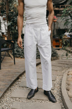 পুরুষদের জন্য প্লিটেড স্ট্রেইট লেগ প্যান্ট - কালো - লুজ ফিট 