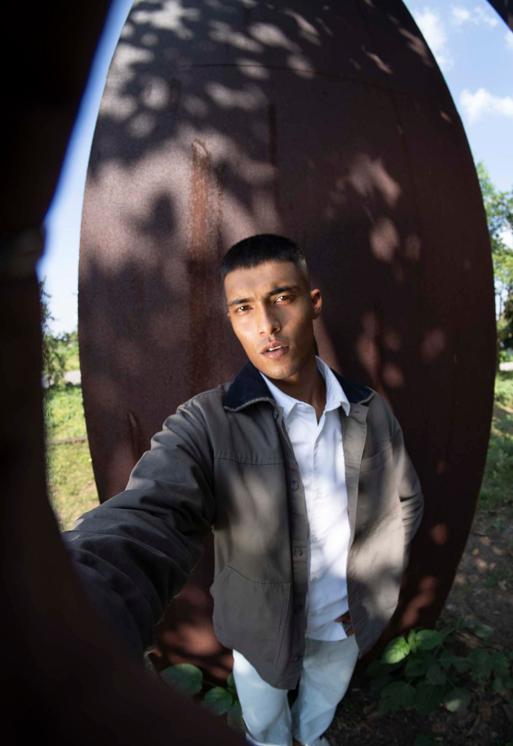 Chore Utility Jacket for Men - Charcoal Body with Black Contrast Collar