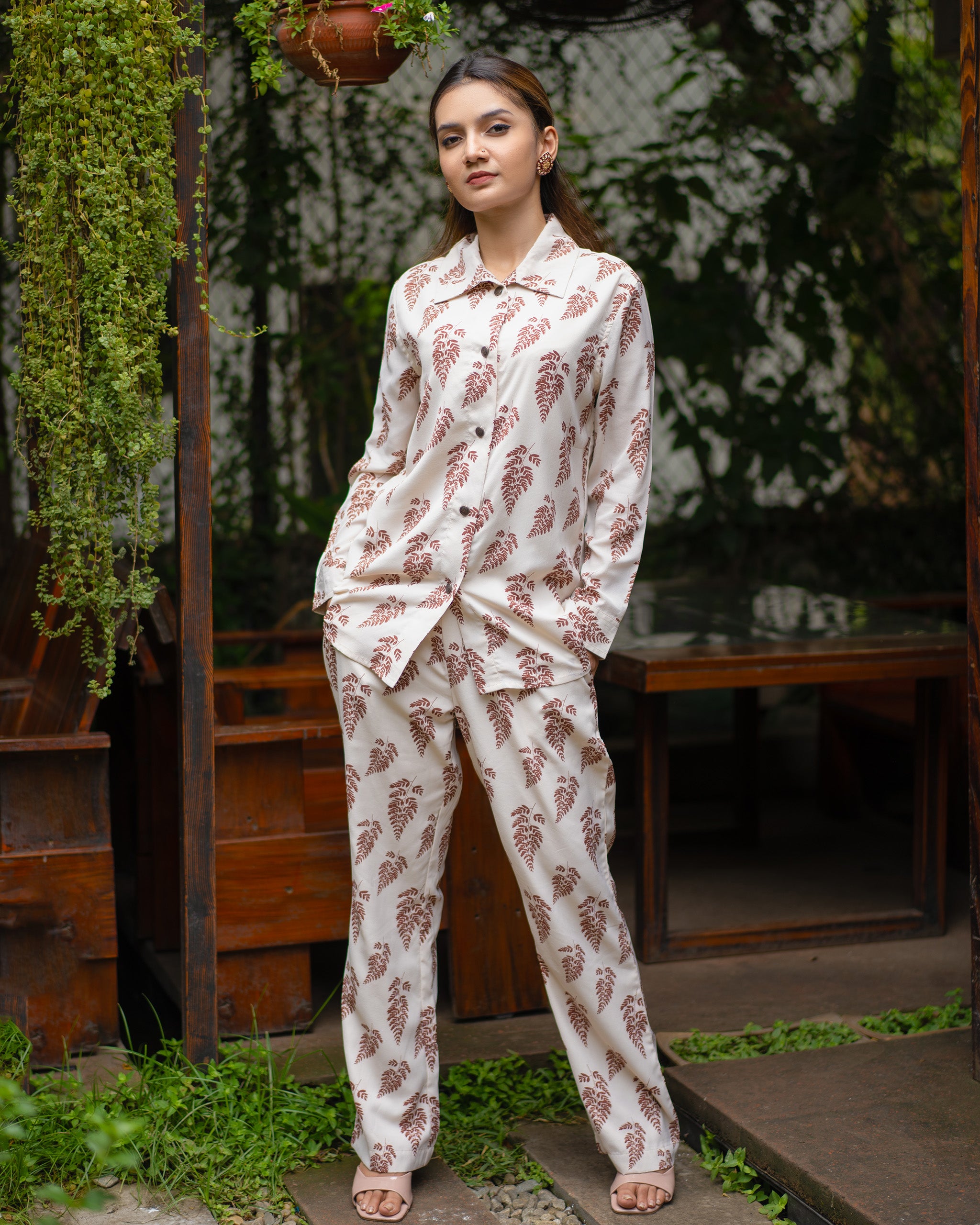 ASIAR 23' Co-ords - Cream Print