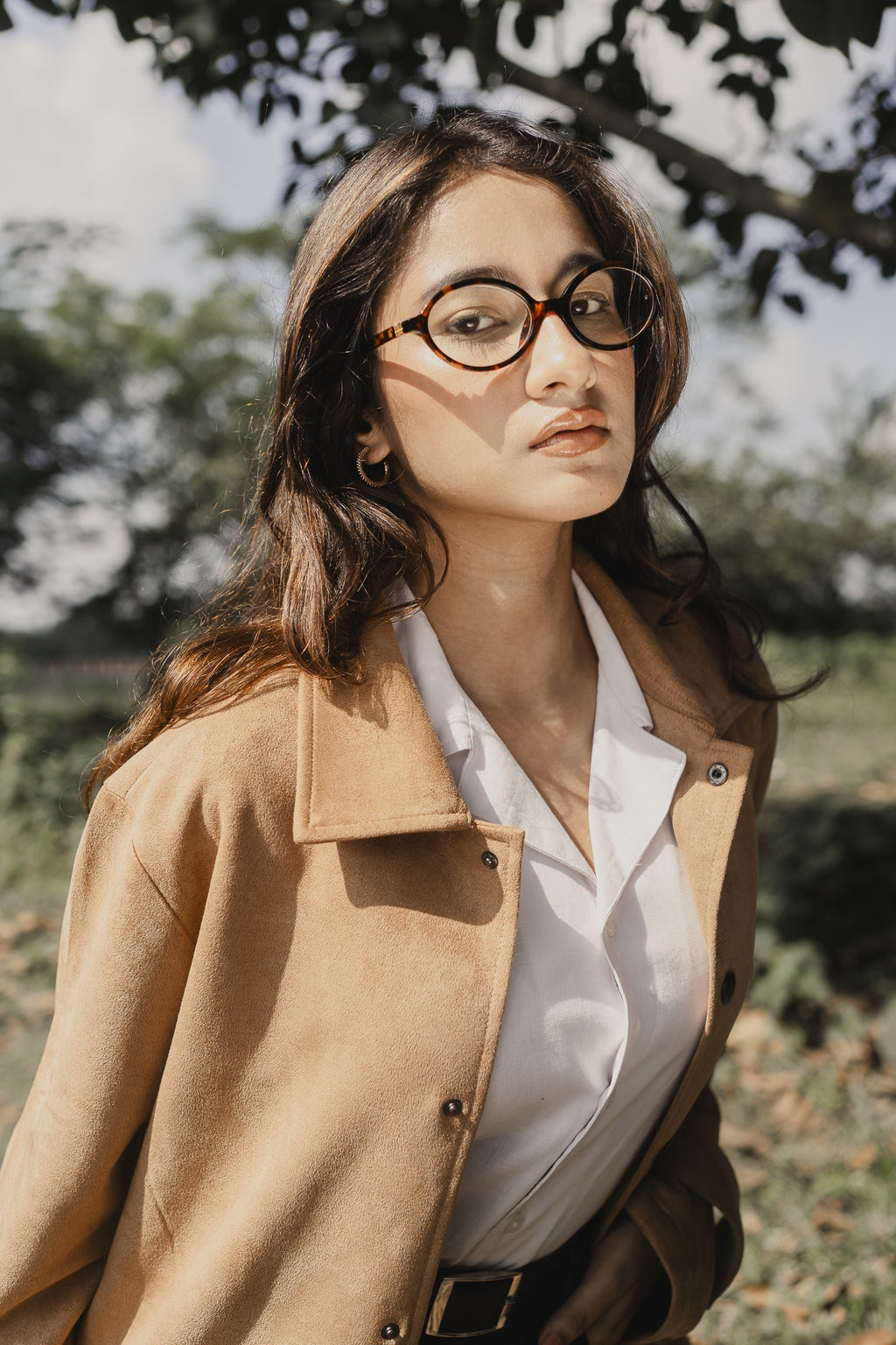 Suede Leather Kieran Coat Deluxe - Tan Beige - Unisex