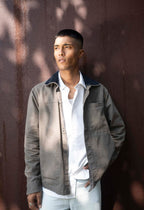 Lightweight Chore Utility Shirt - Charcoal Body with Black Contrast Collar