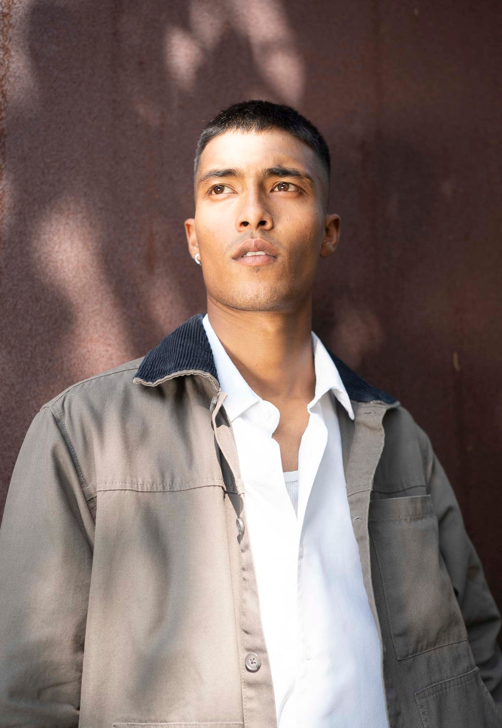 Chore Utility Jacket for Men - Charcoal Body with Black Contrast Collar