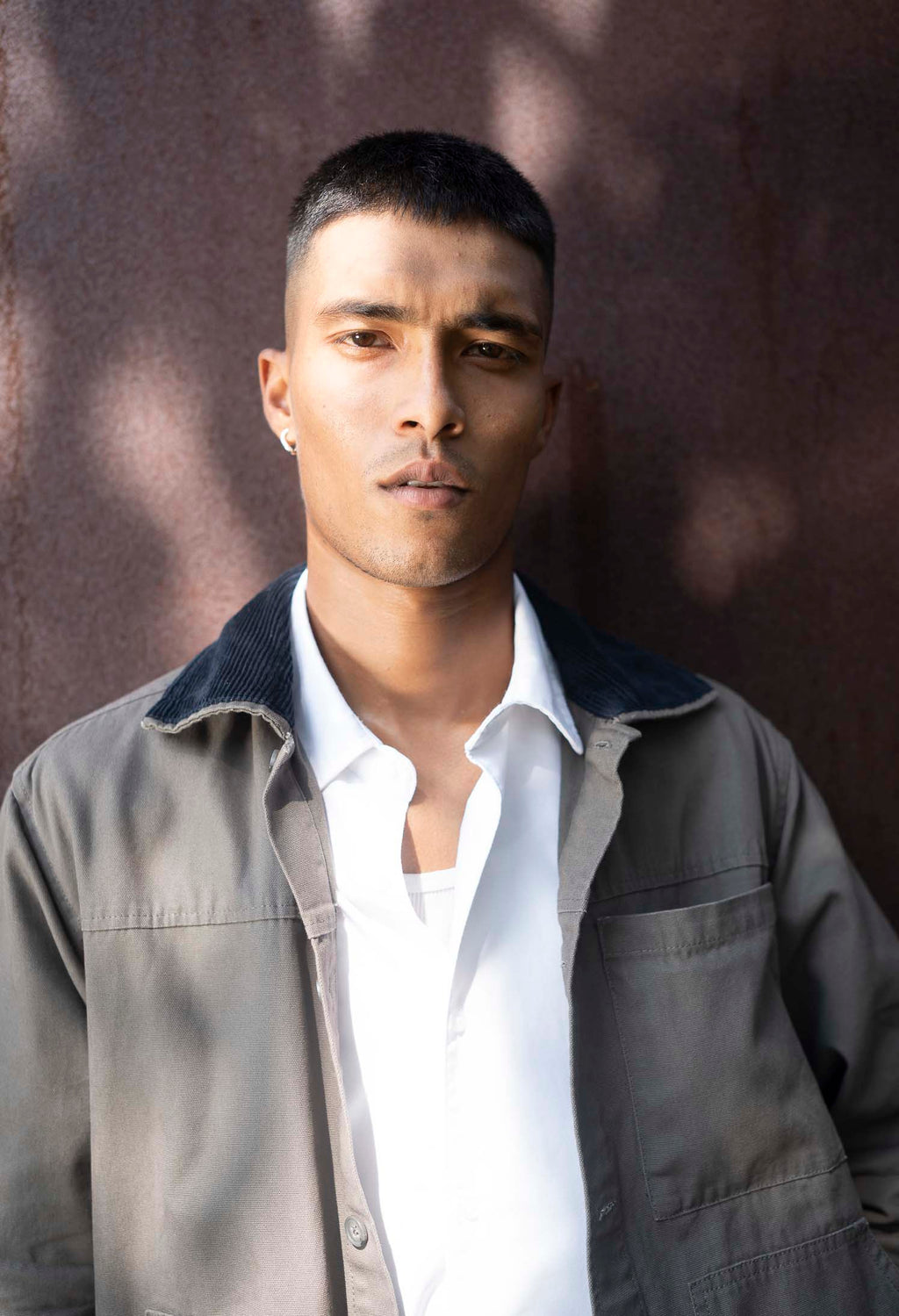 Chore Utility Jacket for Men - Charcoal Body with Black Contrast Collar