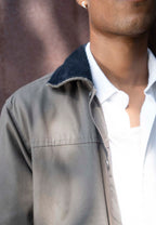 Lightweight Chore Utility Shirt - Charcoal Body with Black Contrast Collar