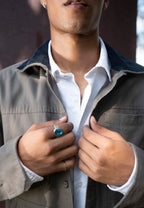 Lightweight Chore Utility Shirt - Charcoal Body with Black Contrast Collar