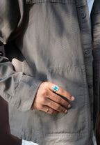 Lightweight Chore Utility Shirt - Charcoal Body with Black Contrast Collar