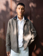 Lightweight Chore Utility Shirt - Charcoal Body with Black Contrast Collar