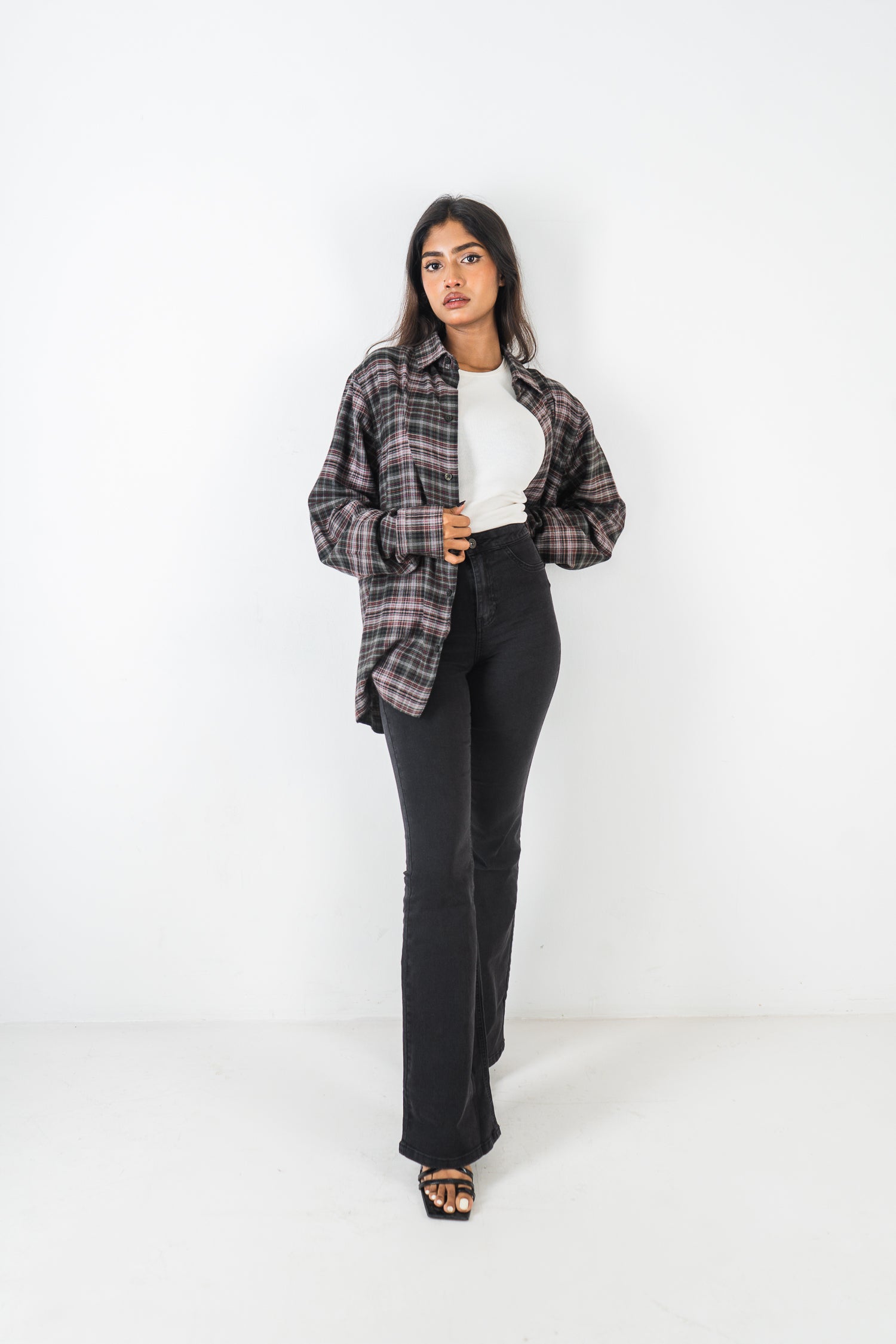 Flannel Shirt - Unisex - Moss & Black