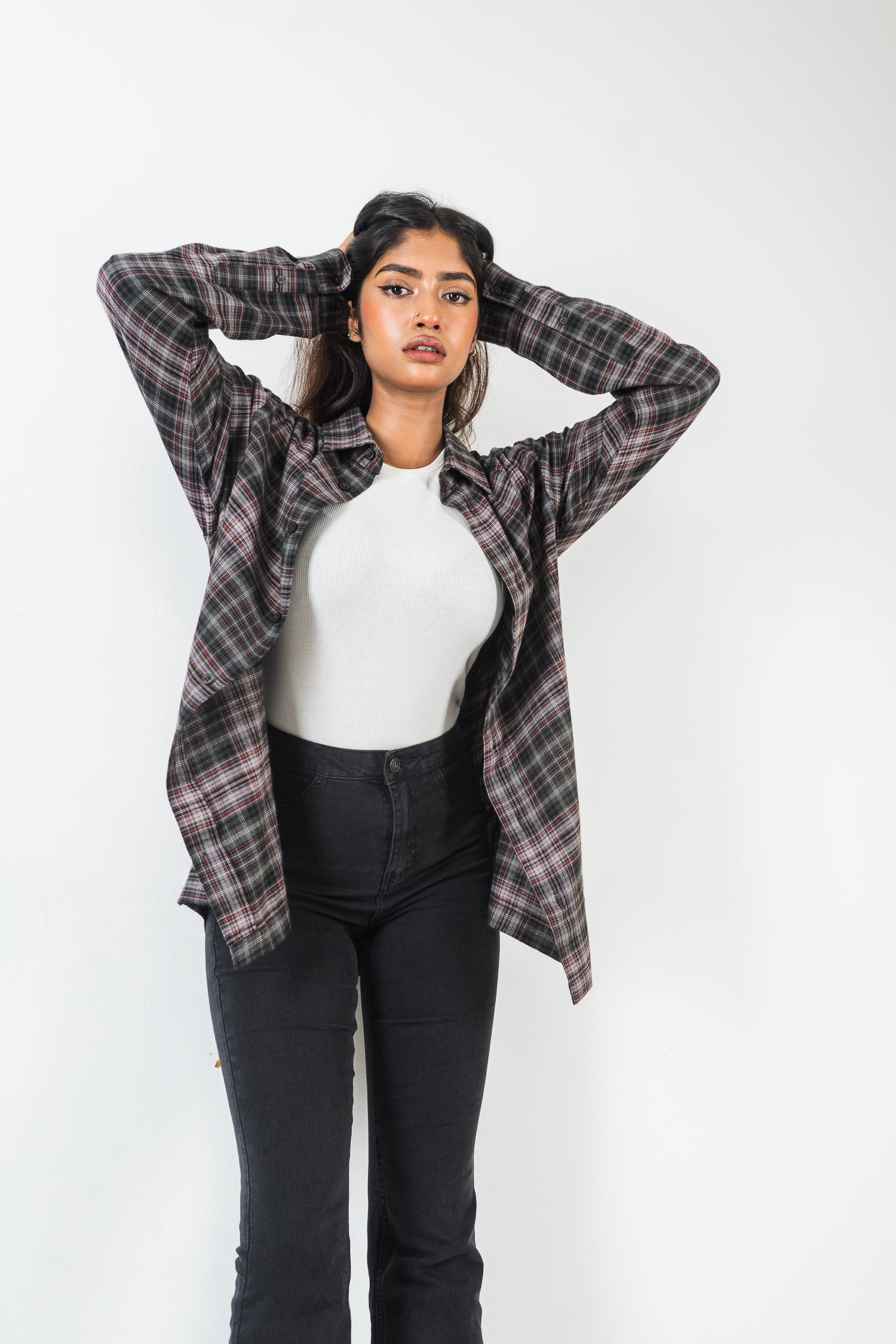 Flannel Shirt - Unisex - Moss & Black