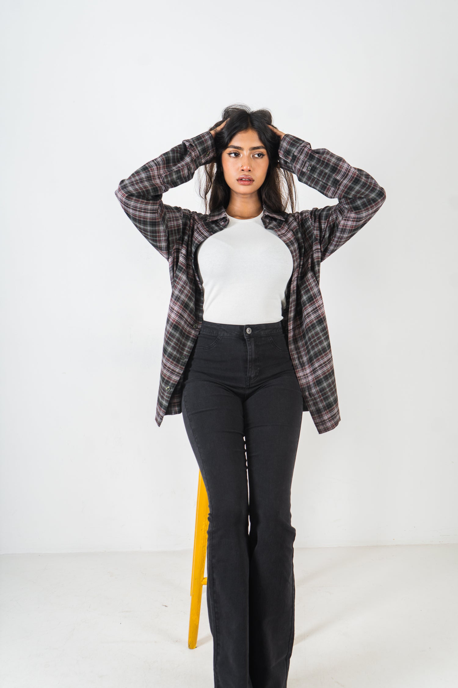 Flannel Shirt - Unisex - Moss & Black