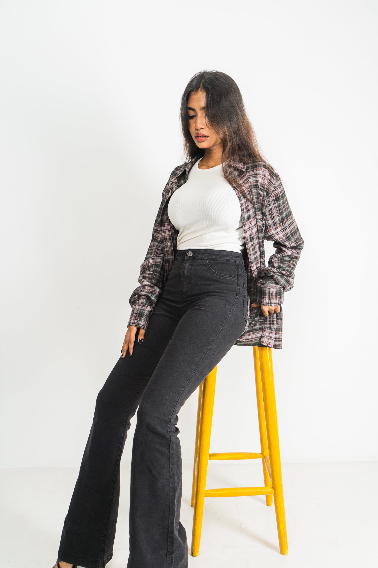 Flannel Shirt - Unisex - Moss & Black