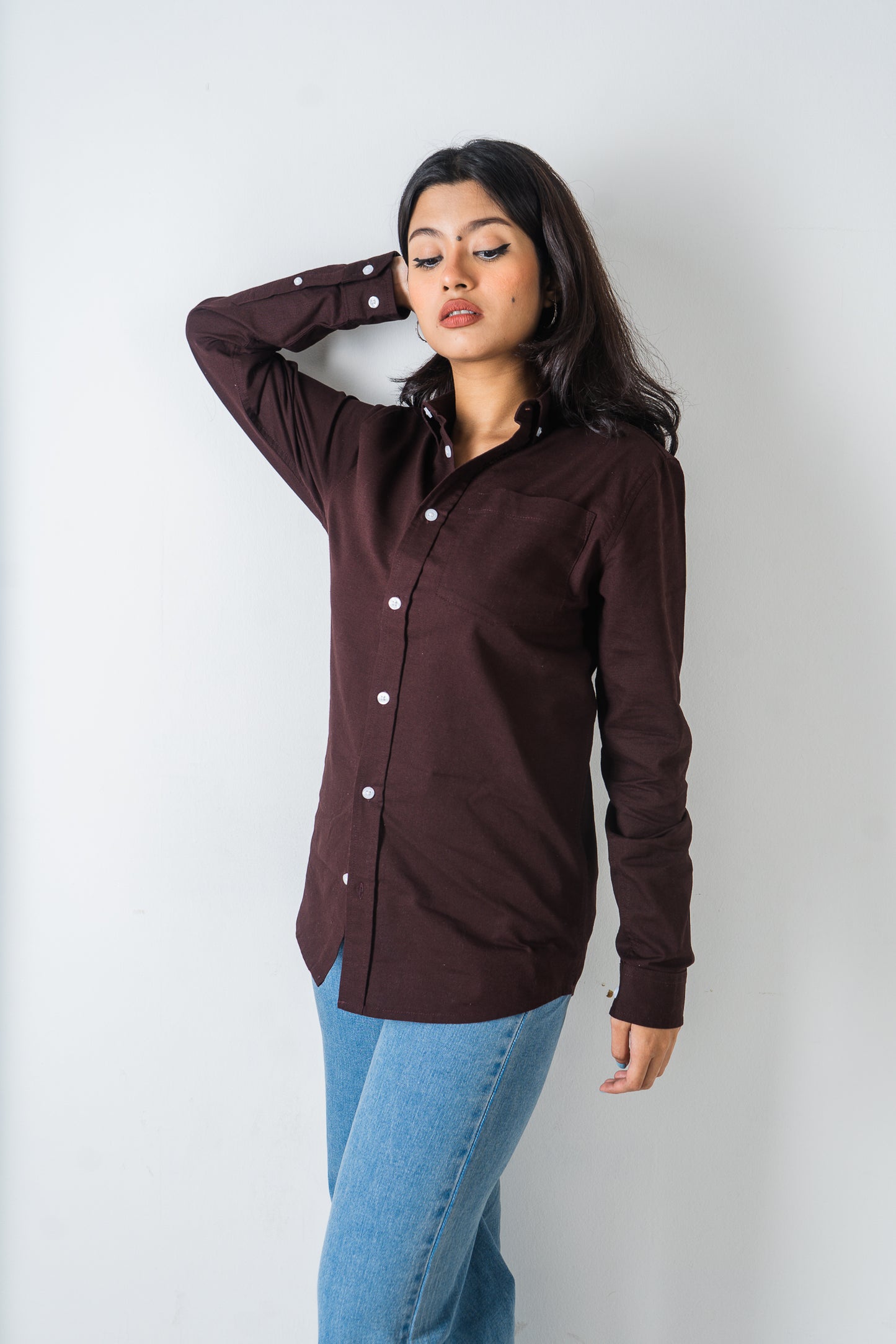 Oxford Shirt - Uninhibited - Unisex - Dark Brown