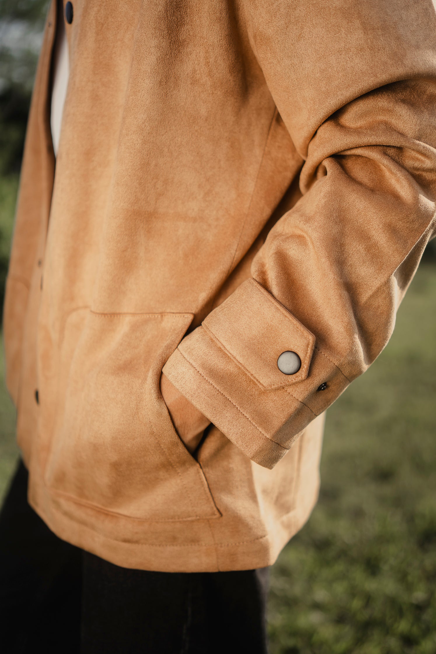 Suede Leather Kieran Coat Deluxe for Men - Tan Beige