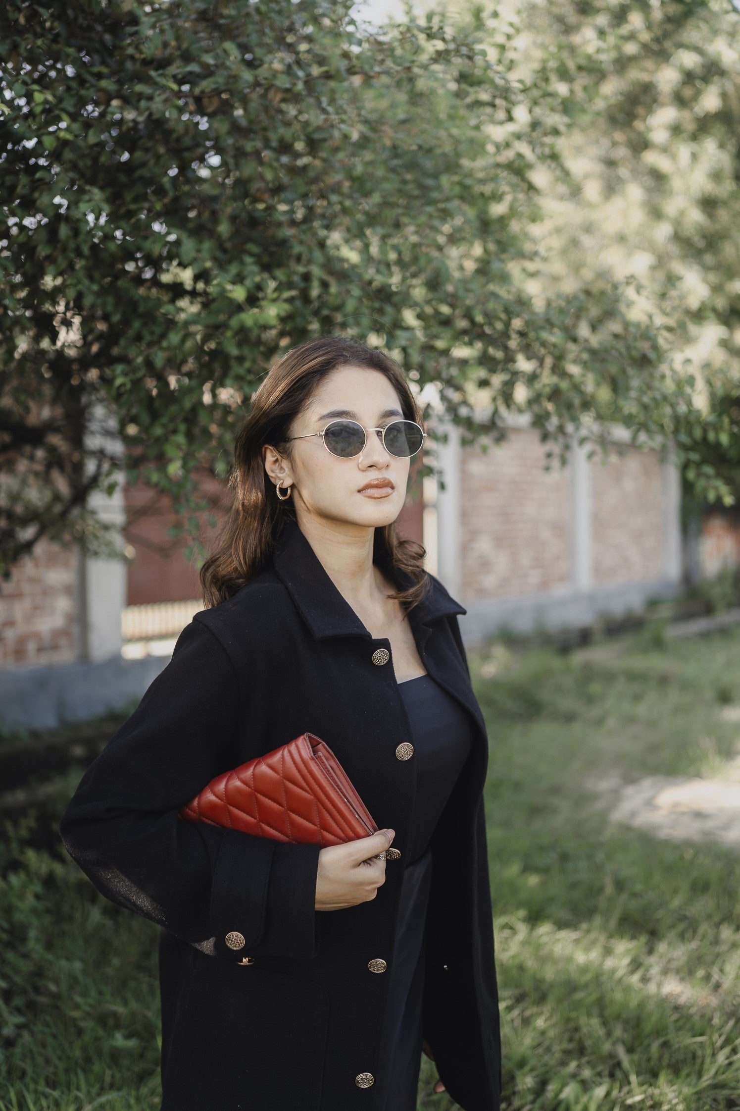 Kieran Coat Deluxe  - Noir  - Decorative Golden Buttons - Unisex