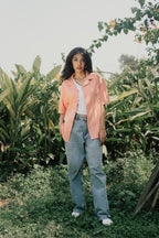 রেভের কিউবা - পীচ জ্যাকার্ড কিউবা - রেভের শার্ট - ইউনিসেক্স 