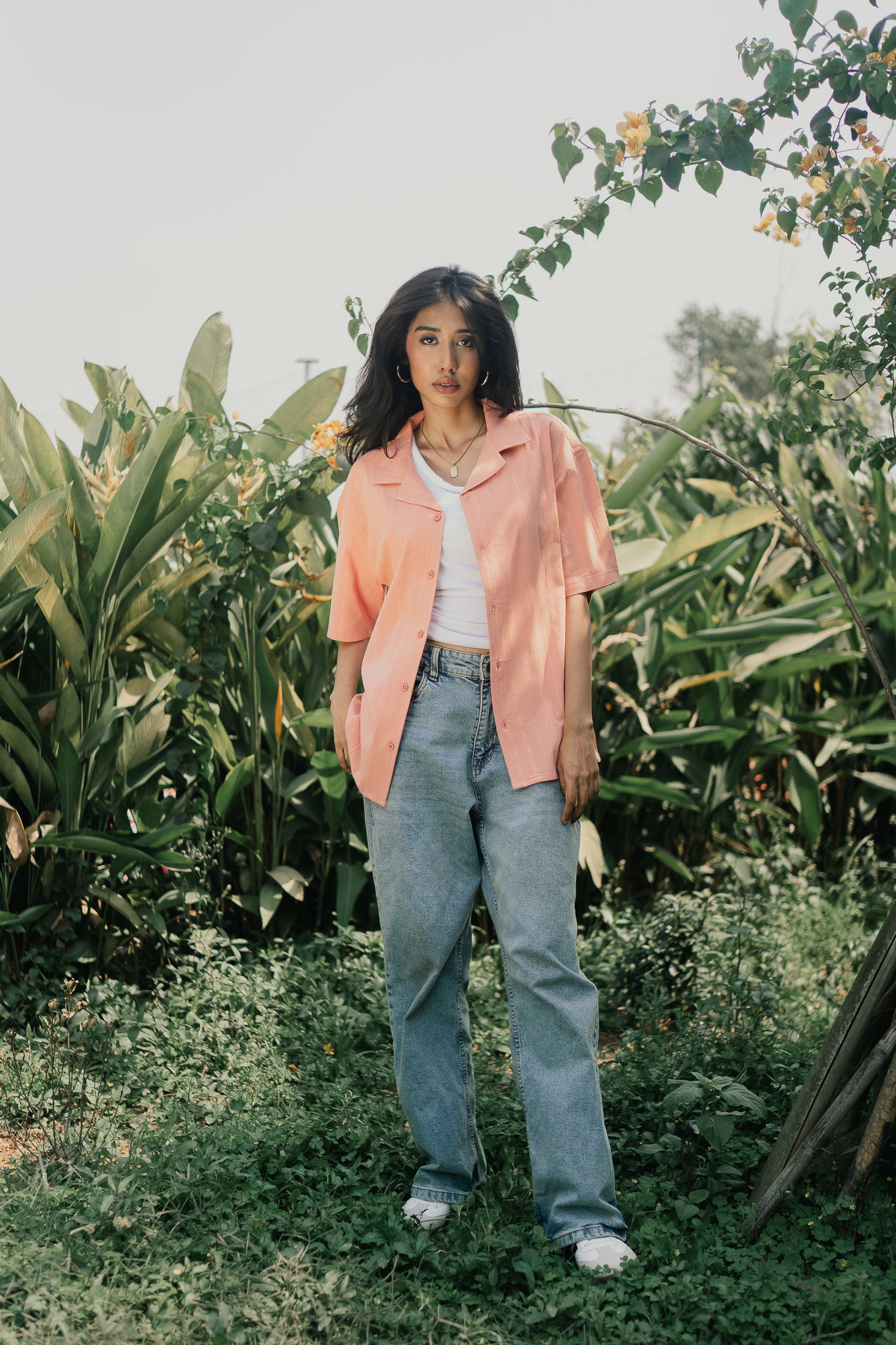 Revere Cuba - Peach Jacquard Cuba - Revere Shirt - Unisex