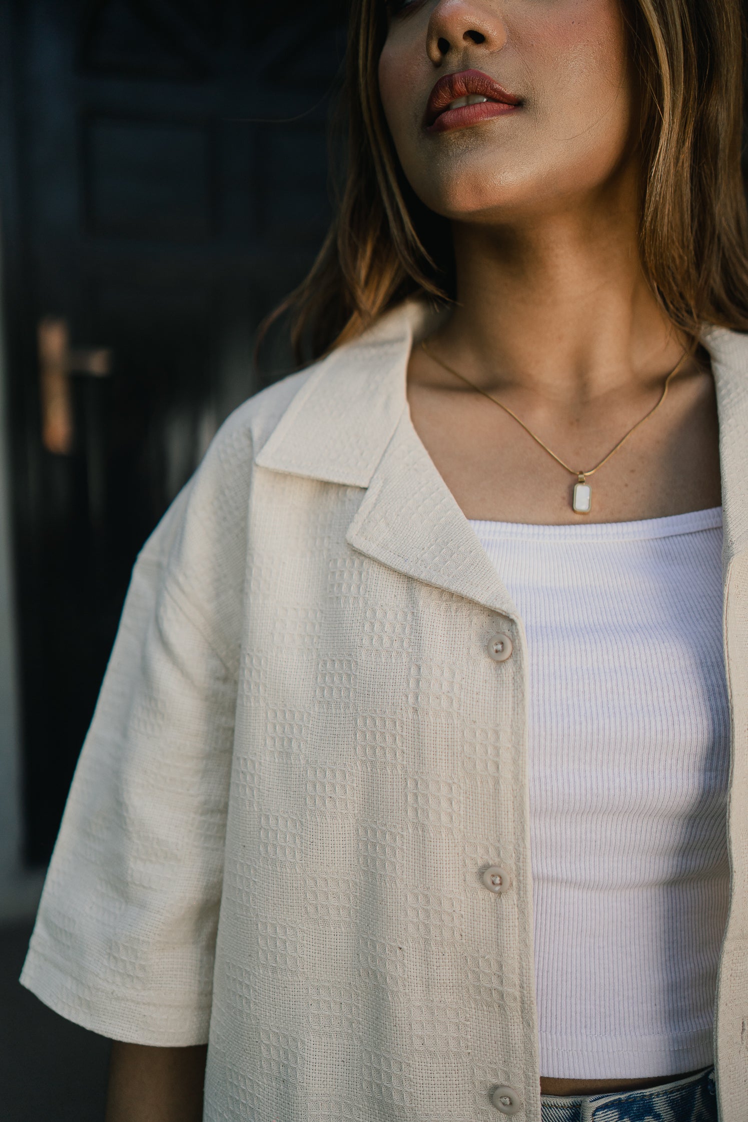 Revere Cuba - Cream Textured Cuba - Revere Shirt - Unisex
