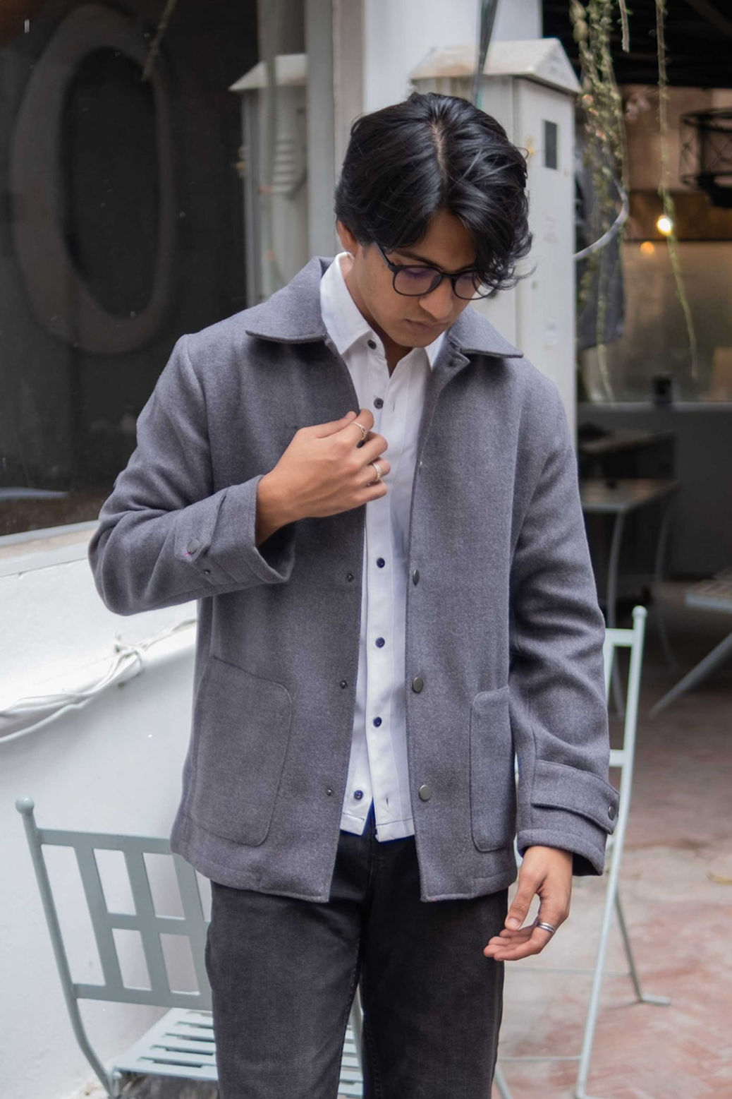 Kieran Coat Deluxe for Men - Charcoal Grey