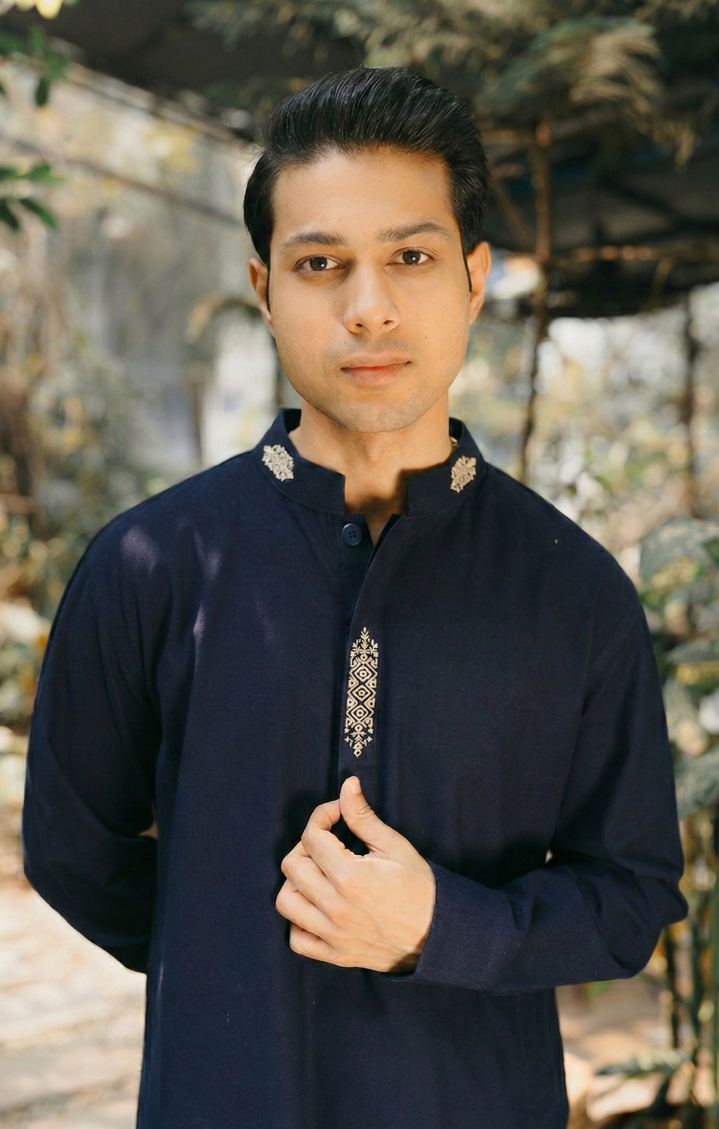 এজরান - ডার্ক অলিভ পাঞ্জাবি 