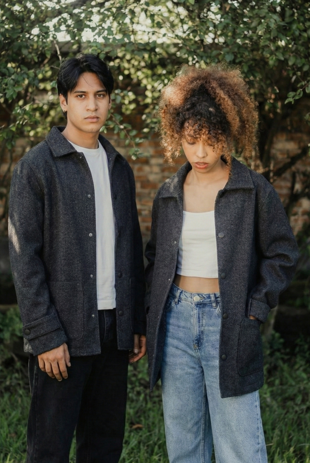 Kieran Coat Deluxe - Dark Grey Herringbone - Unisex