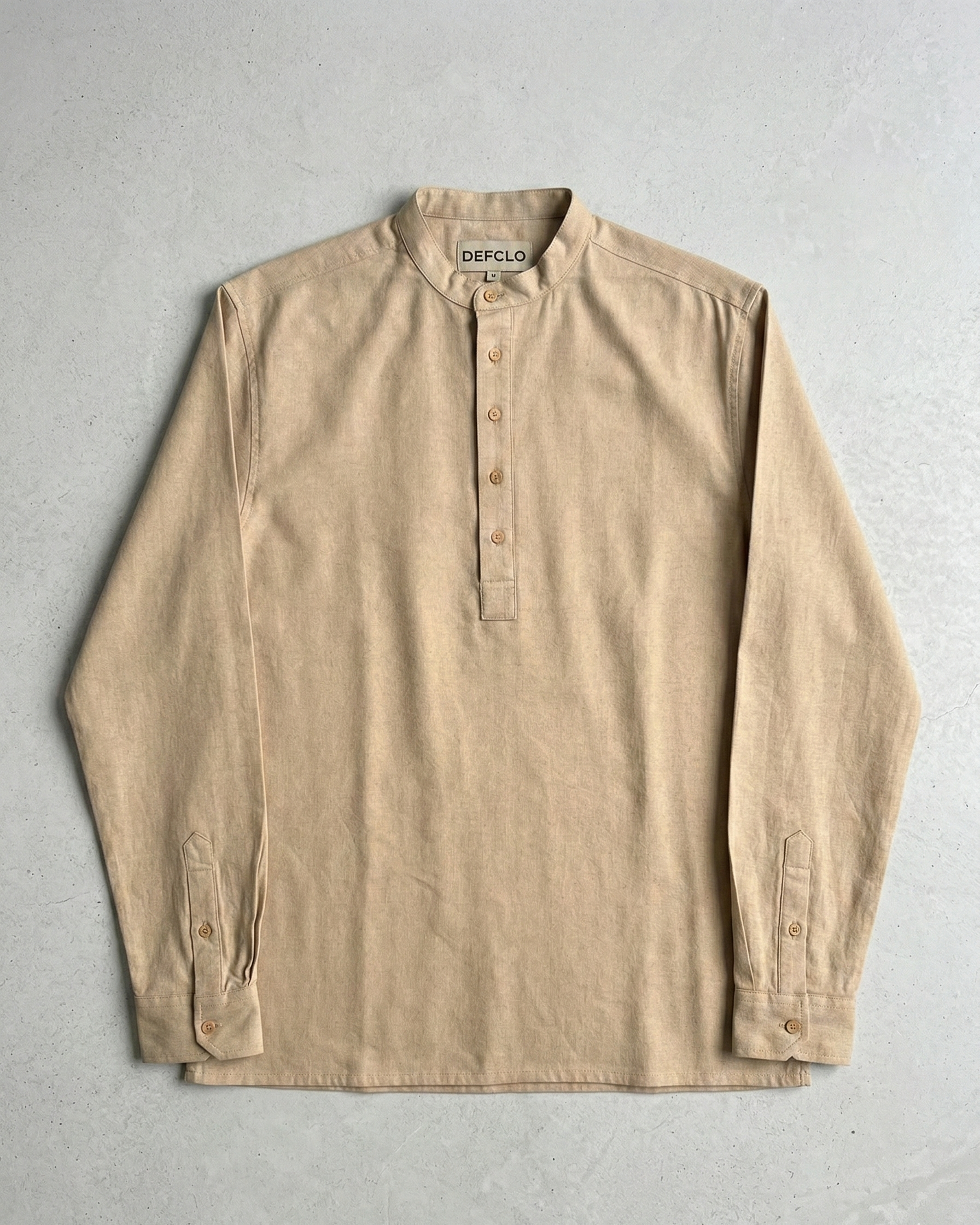Linen Henley Katua - Beige - Unisex