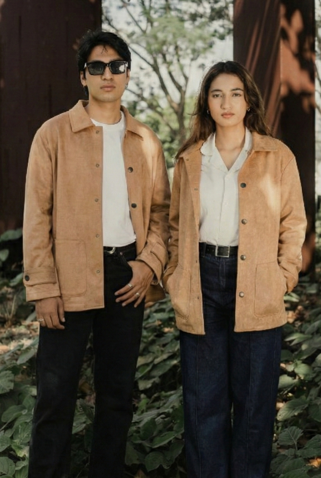 Suede Leather Kieran Coat Deluxe - Tan Beige - Unisex