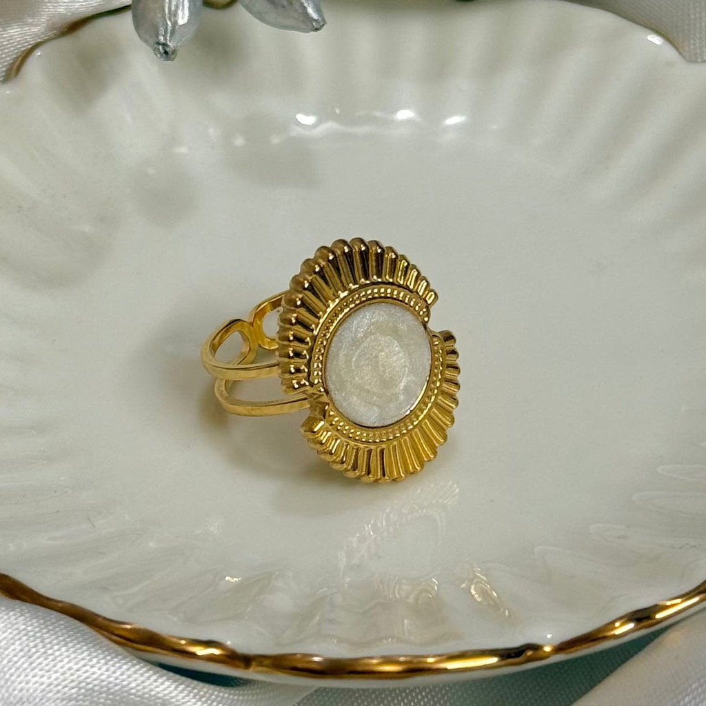 Oval Enamel Ring