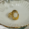 Oval Enamel Ring