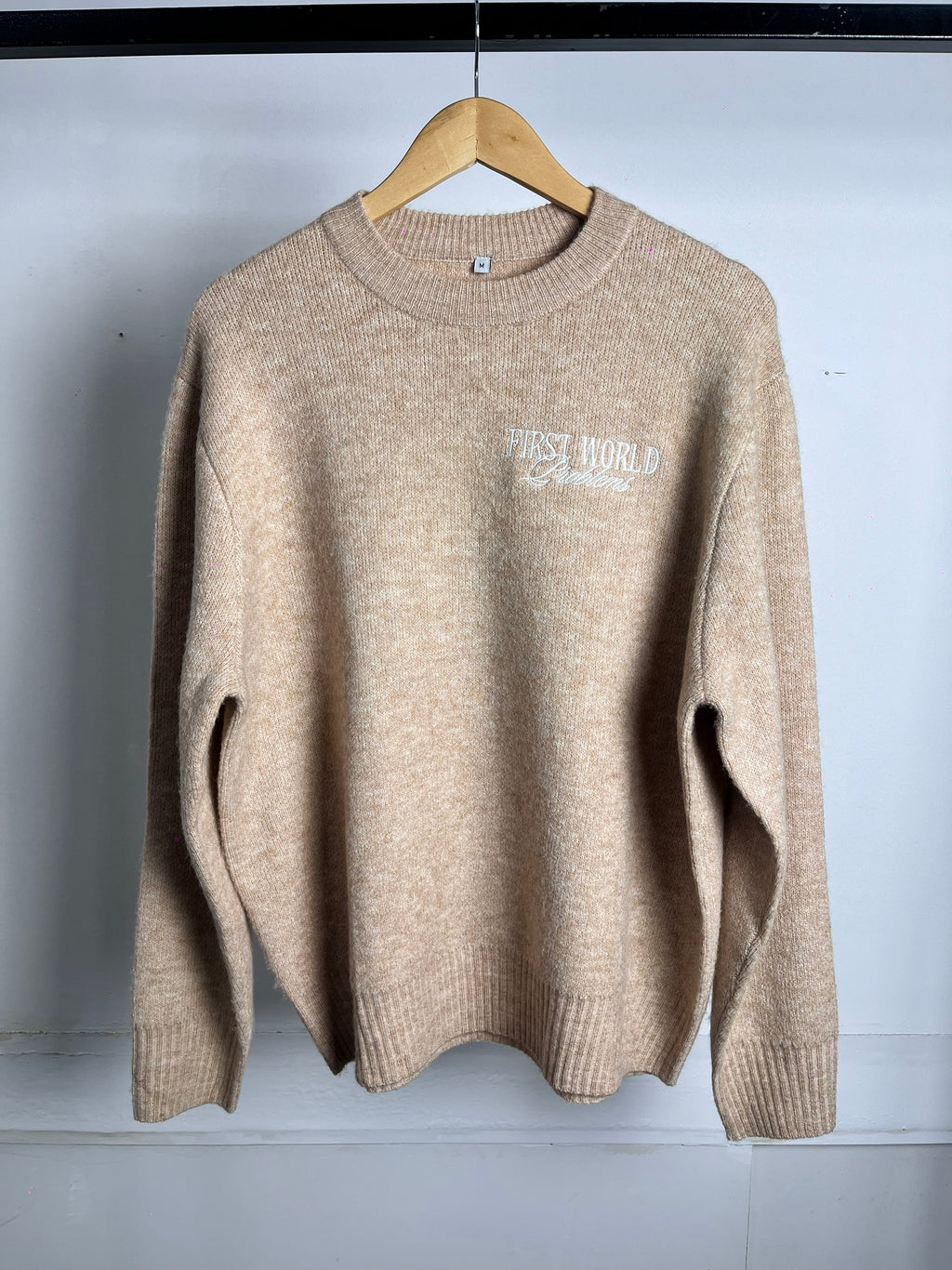 Stockholm Beige - FWP Scandi Academy Crew Knit Sweater - Unisex