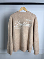 Lightweight Stockholm Beige - FWP Scandi Academy Crew Knit Sweater For Men