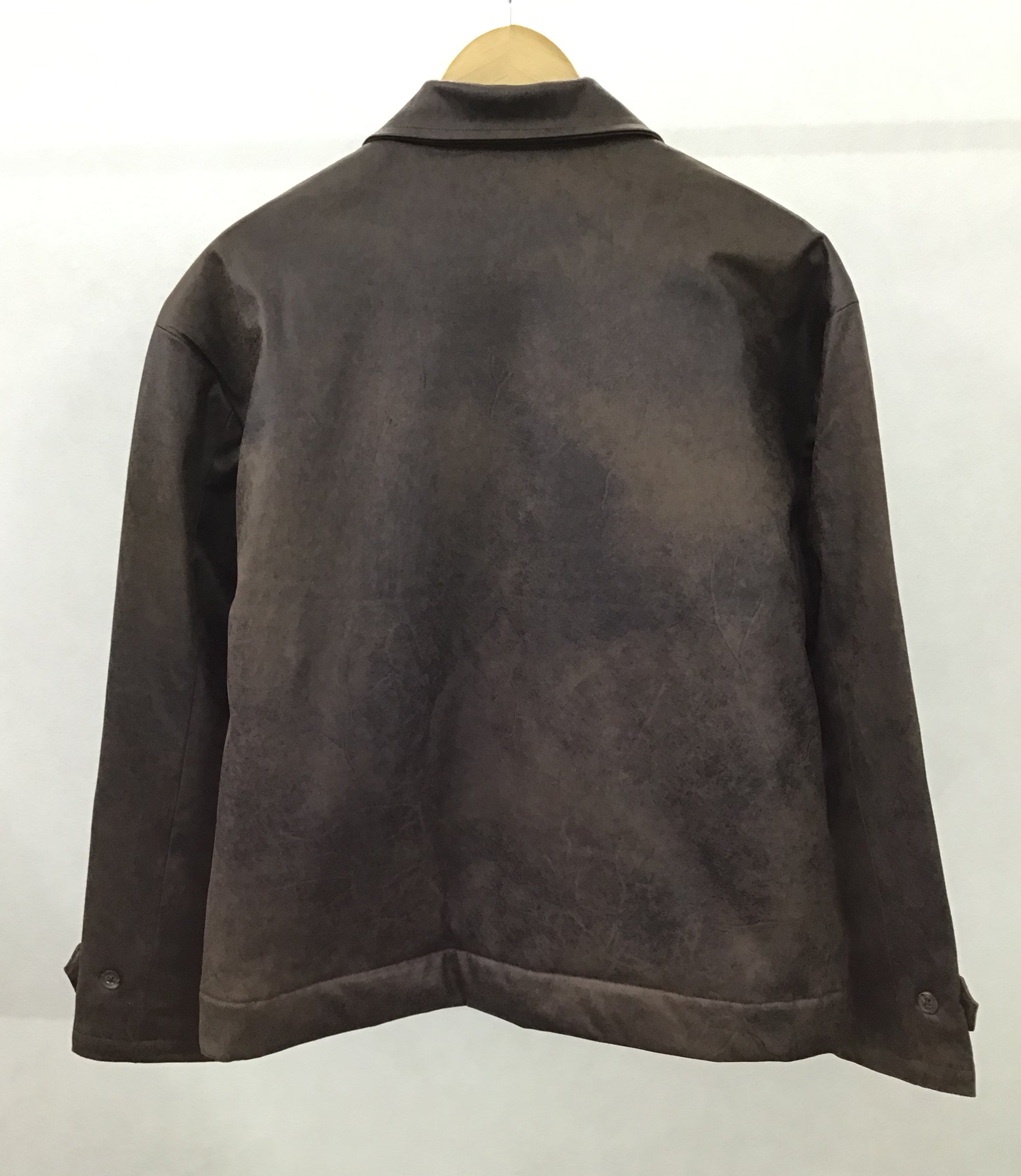 Faux Leather Jacket - Vintage Brown - For Men