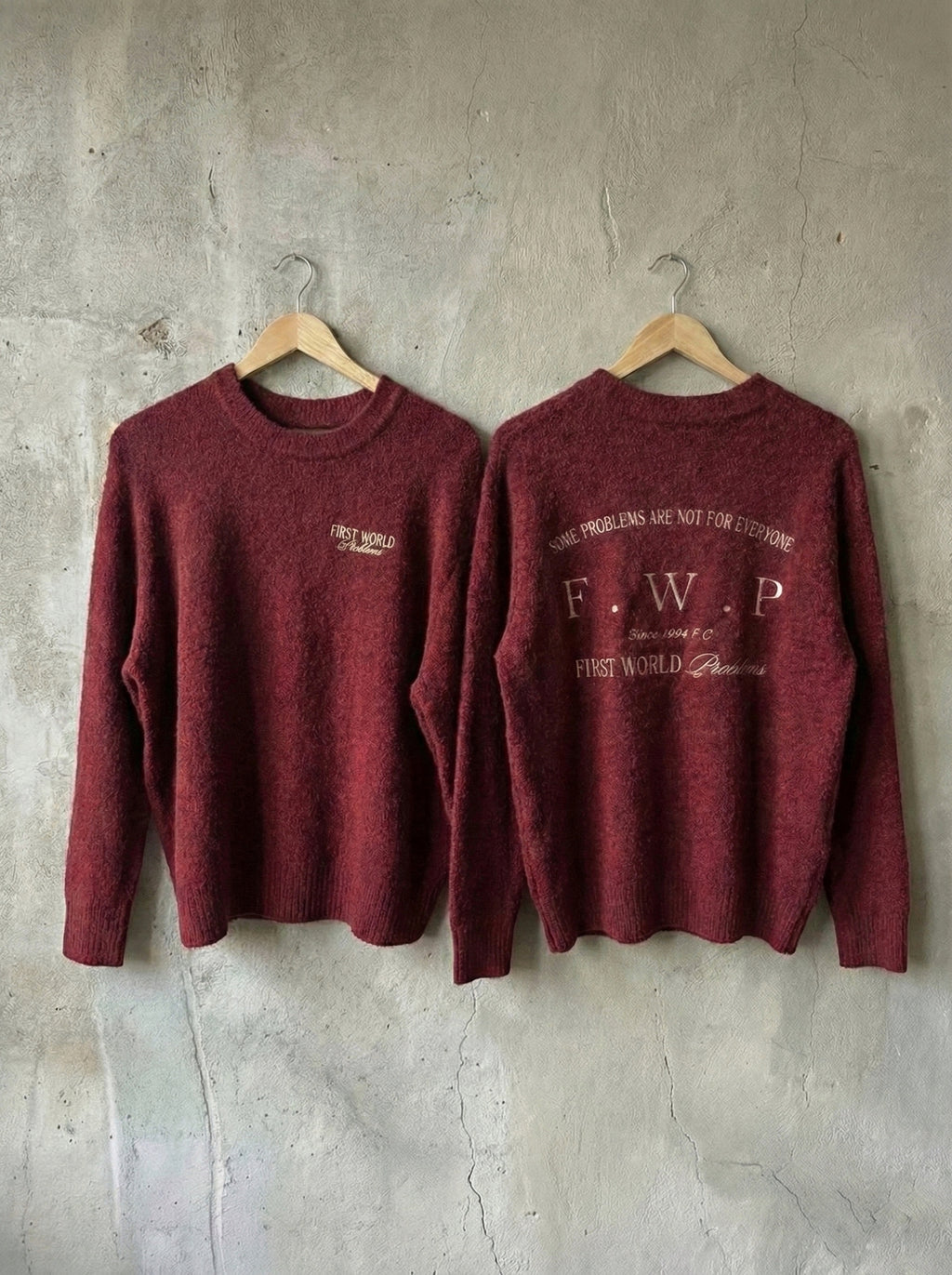 Copenhagen Crimson - FWP Scandi Academy Crew Knit Sweater - Unisex
