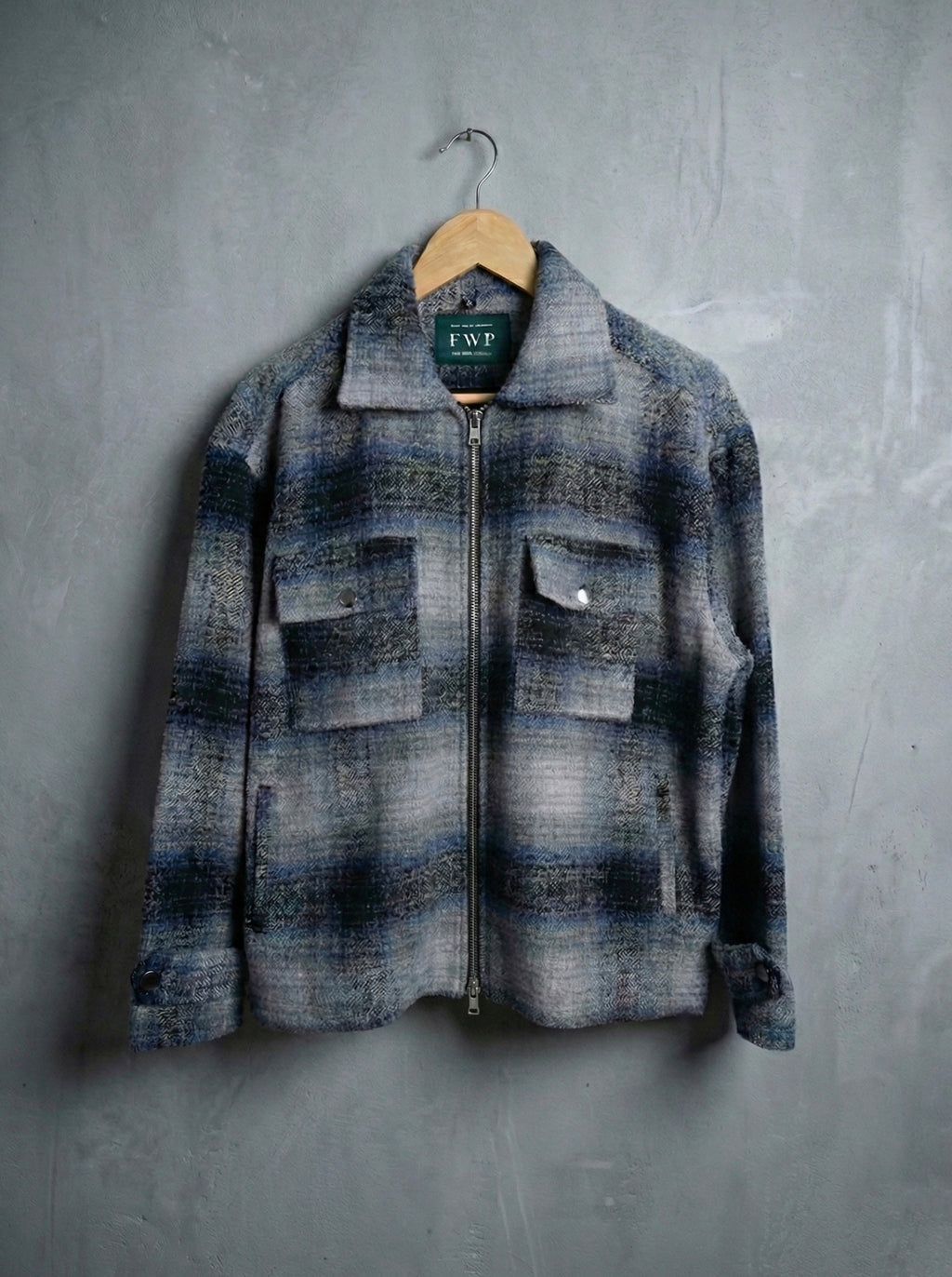 Reykjavík - Weave Textured Jacket For Men - Blue