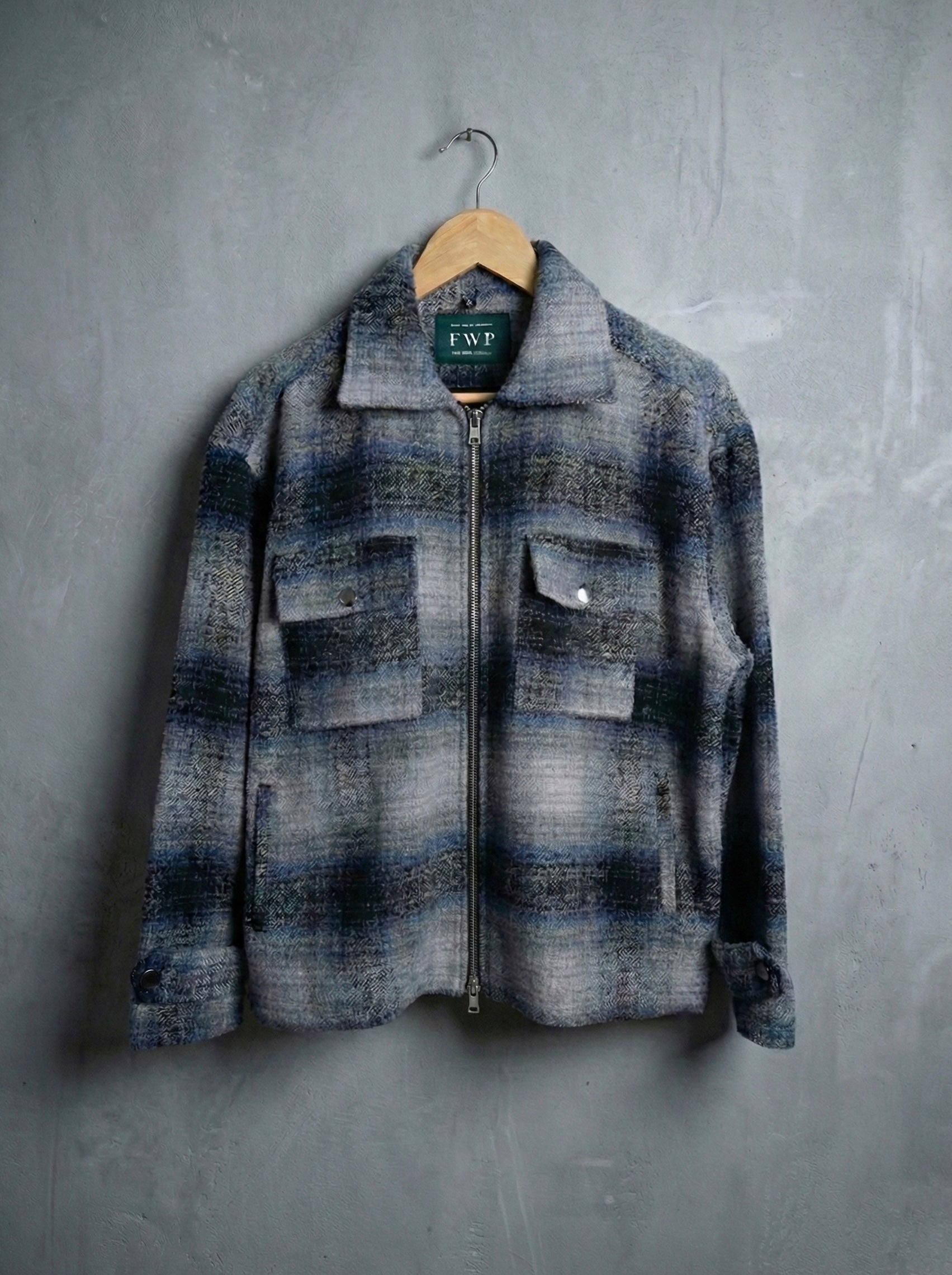 Reykjavík - Weave Textured Jacket For Men - Blue