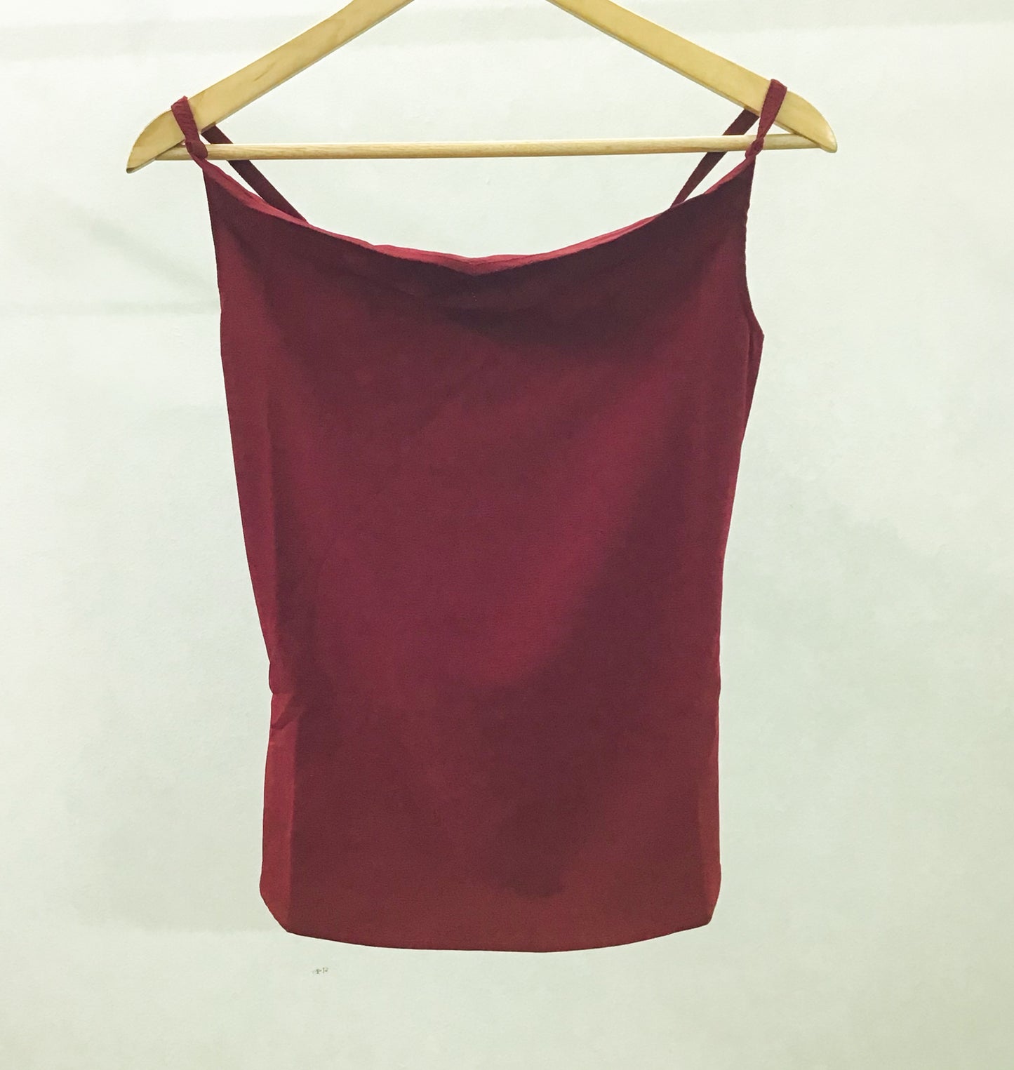 Thin strap Cowl Neck Top- Scarlet