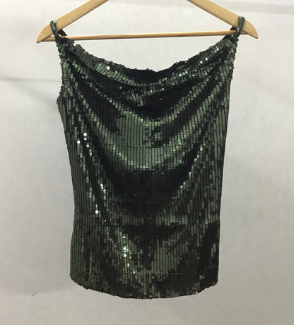 Thin strap Cowl Neck Top- Mermaid Green