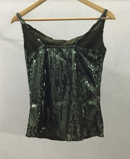 Thin strap Cowl Neck Top- Mermaid Green