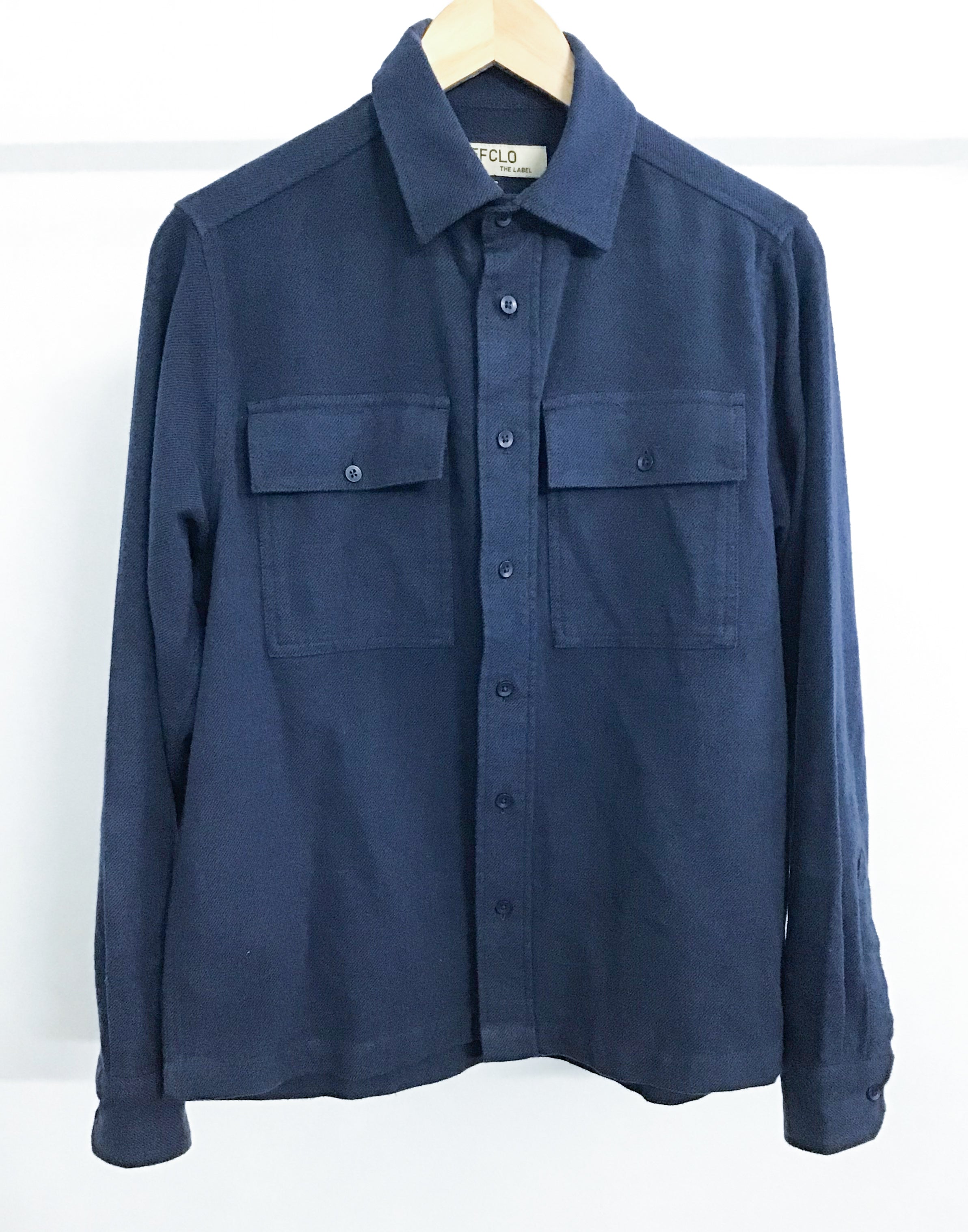 Flannel for Men - Navy - Dual Pocket Shirts