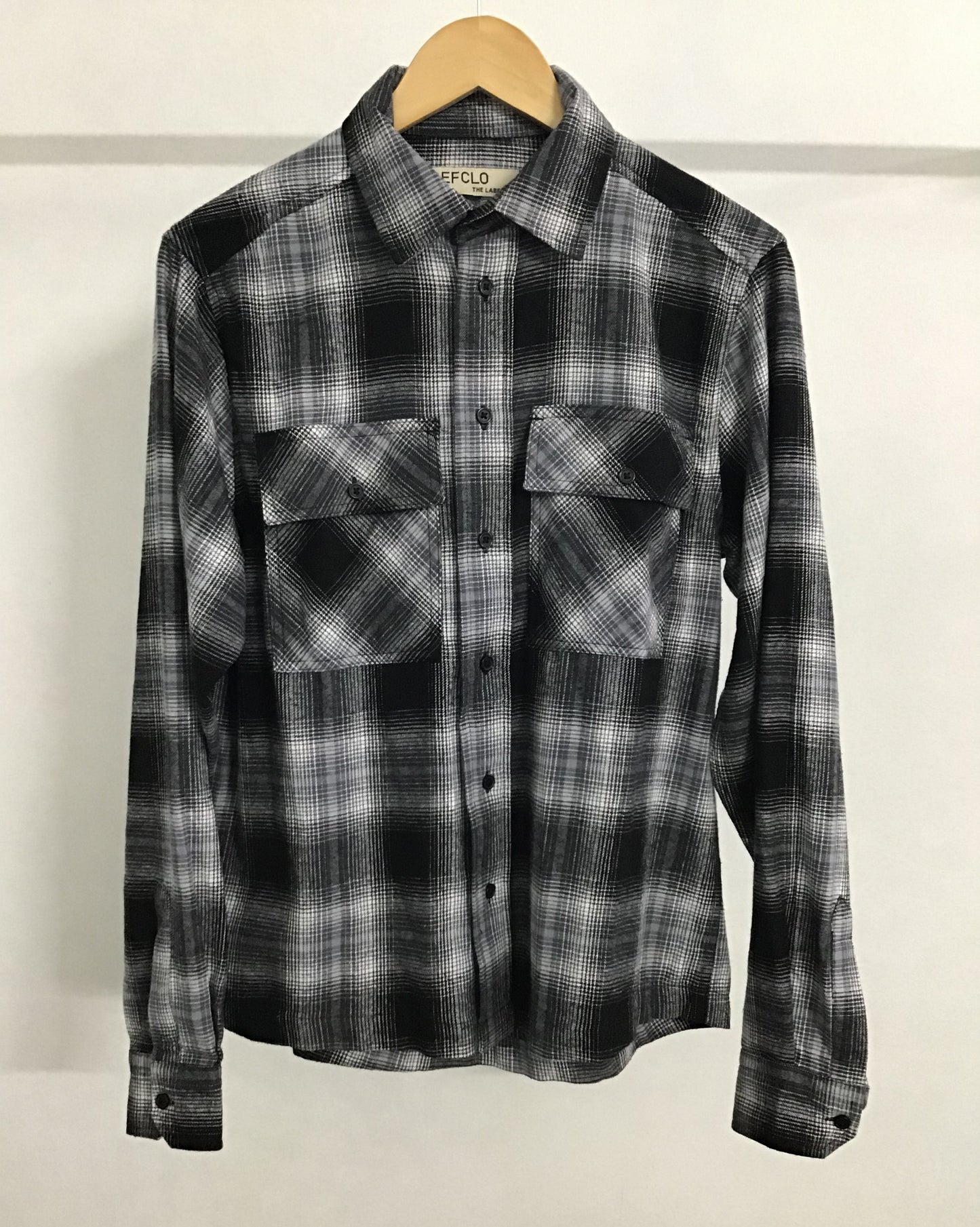 Flannel - Unisex - Black and White - Dual Pocket Shirts