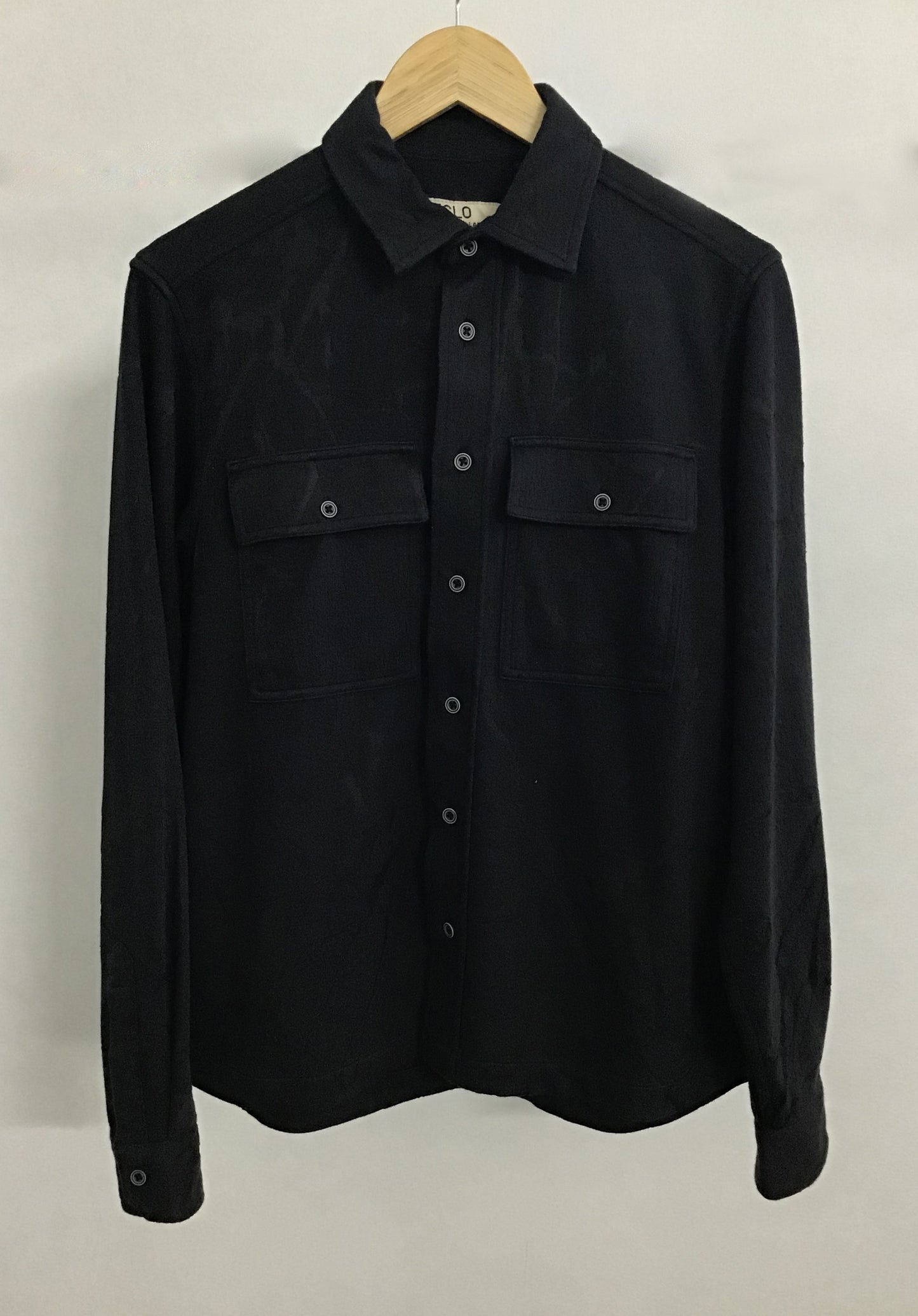 Luxe Marble Textured Shirt - Unisex - Black - Dual Pocket Shirts