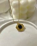 Black Cabochon Pendant