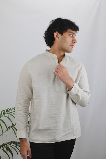 Henley for Men - Light Grey