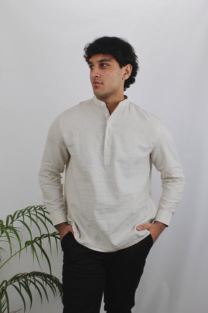 Henley for Men - Light Grey