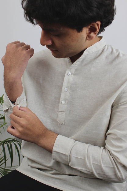 Henley for Men - Light Grey